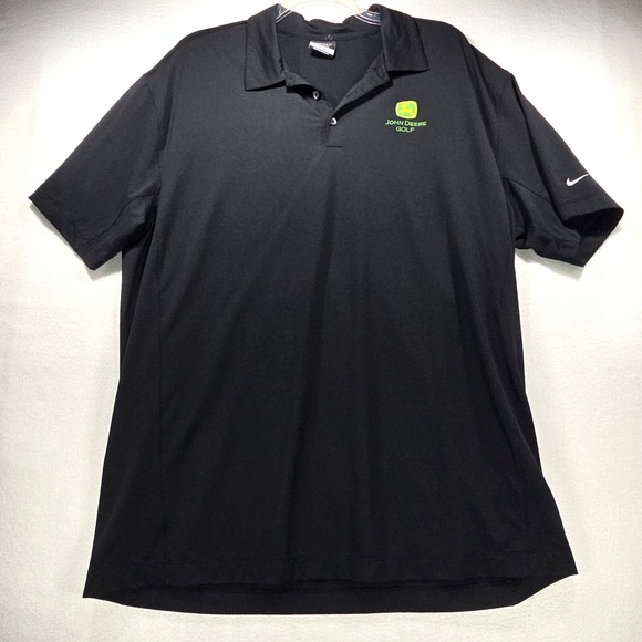 Nike Other - Nike Golf John Deere Polo Shirt Mens 3XL Black Dri-FIT Distributor of the Year